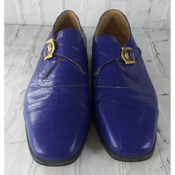 Kiran Dress Shoe Loafer Hand made Leather mens 9 Blue Vintage 70s 80s main image 4